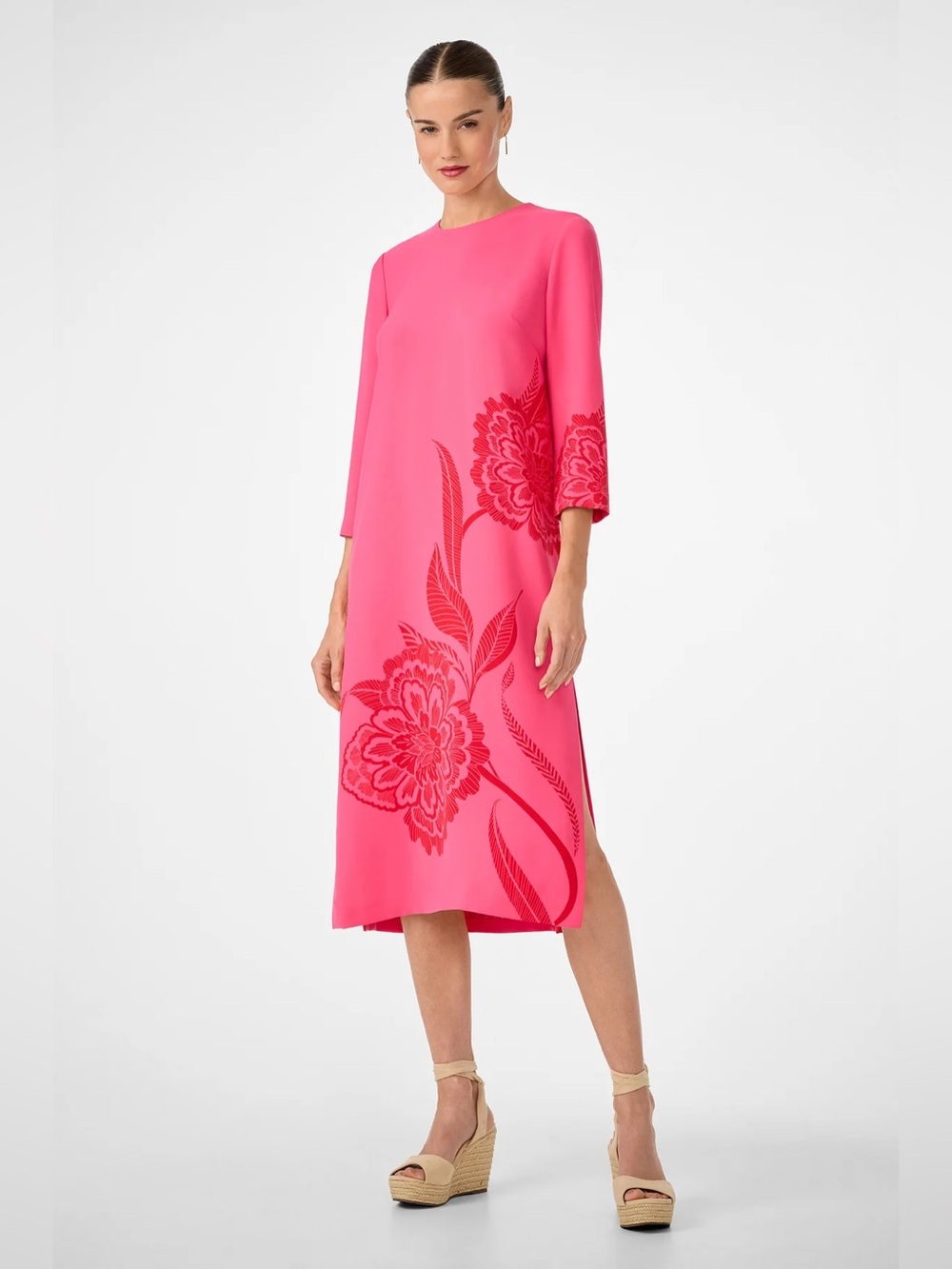 Trina Turk 
COINTREAU 2 3/4 SLEEVE MIDI DRESS